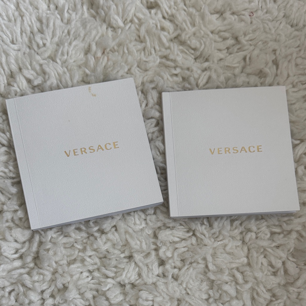 Versace White And Gold Watch Booklets